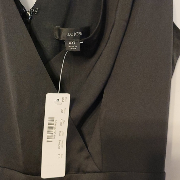 J Crew Sleeveless Satin V Neck V Back Jumpsuit - Picture 7 of 7